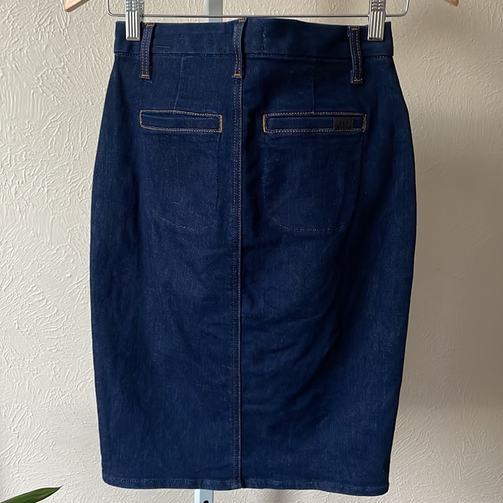 Gen7 for all mankind button down dark wash denim pencil skirt - Picture 5 of 11